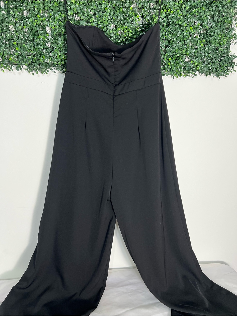 Dream It Black Strapless Front Slit Jumpsuit Size Large - Picture 5 of 10